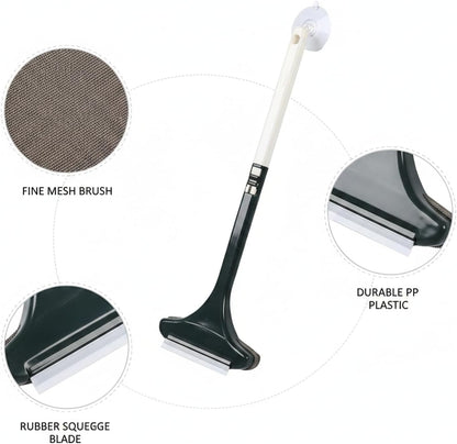 Versatile Double-Sided Screen & Glass Cleaning Brush, Multipurpose Mesh Tool for Fixed Windows, Durable PP Plastic
