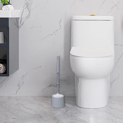 Toilet Brush and Holder Set Compact Toilet Bowl Brush and Holder for Under Rim, Durable Bristles, Toilets Cleaner Cleaning Brushs Toilets Scrubber Bathroom Accessories Cleaning Tools, Gray