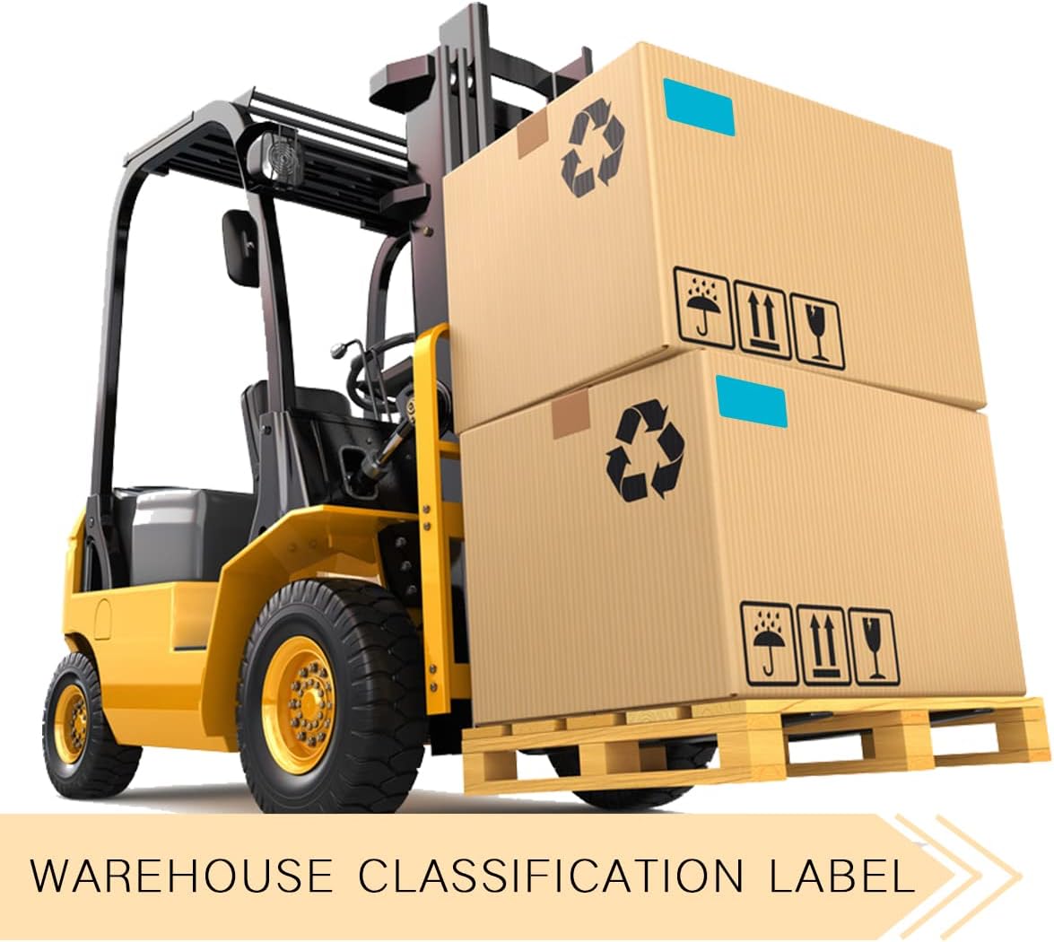 PARLAIM 3 x 5 inch Rectangle Sticker Labels, 250PCS Adhesive Color Coding Stickers for Moving Box Inventory Label, Fluorescent Green