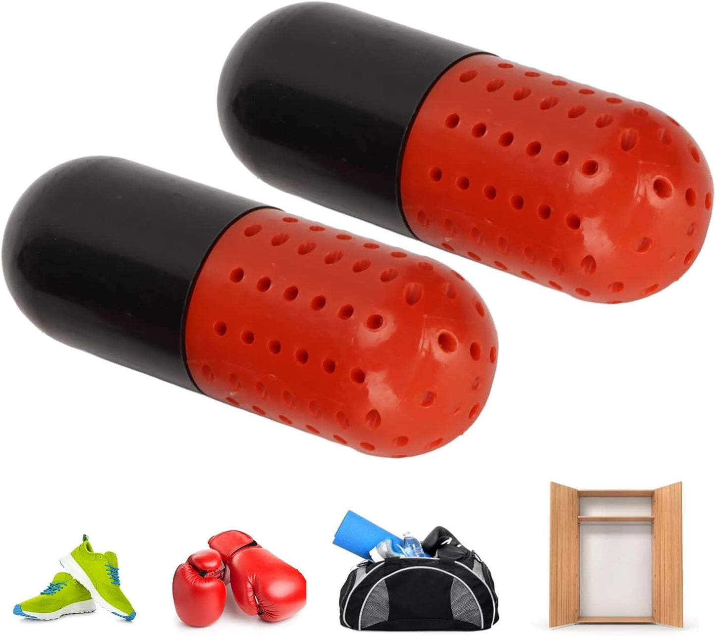 2pcs Shoe Deodorizer Balls Sneaker Odor Eliminator with High Hygroscopicity Zeolite for Shoes Gym Bags Closet