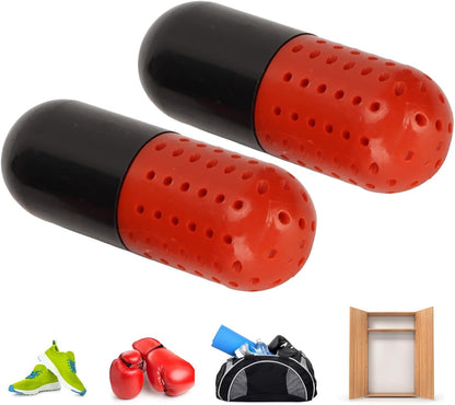 2pcs Shoe Deodorizer Balls Sneaker Odor Eliminator with High Hygroscopicity Zeolite for Shoes Gym Bags Closet