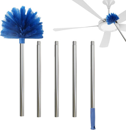 Extendable Ceiling Duster – Heavy-Duty Cobweb Brush with Telescoping Pole, Easy Reach for High Ceilings, Car Interiors, and Window Cleaning | Ideal for Home, Office, and Industrial Maintenance Tasks