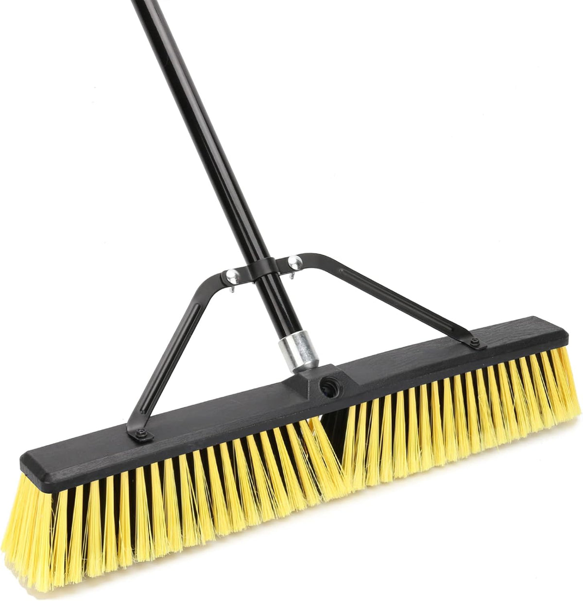 KeFanta 18 Inches Push Broom Outdoor- Heavy Duty Broom with 63" Long Handle for Deck Driveway Garage Yard Patio Warehouse Concrete Floor Cleaning
