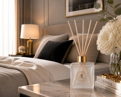 Frosted Reed Diffusers for Home | Premium Fragrance Diffuser | Frosted Diffuser Sticks in Oil Set with Fresh Linen Scent | Smell Good Stuff | Long-Lasting Oil for Bathroom & Office (5 oz)