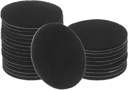 uxcell 32Pcs Non Slip Furniture Pads, 3" Round Self Adhesive Felt Bumpers Noise Reducing Furniture Feet Floor Protector for Chairs Tables Furniture Legs (White 0.2" Thick) - Colors A