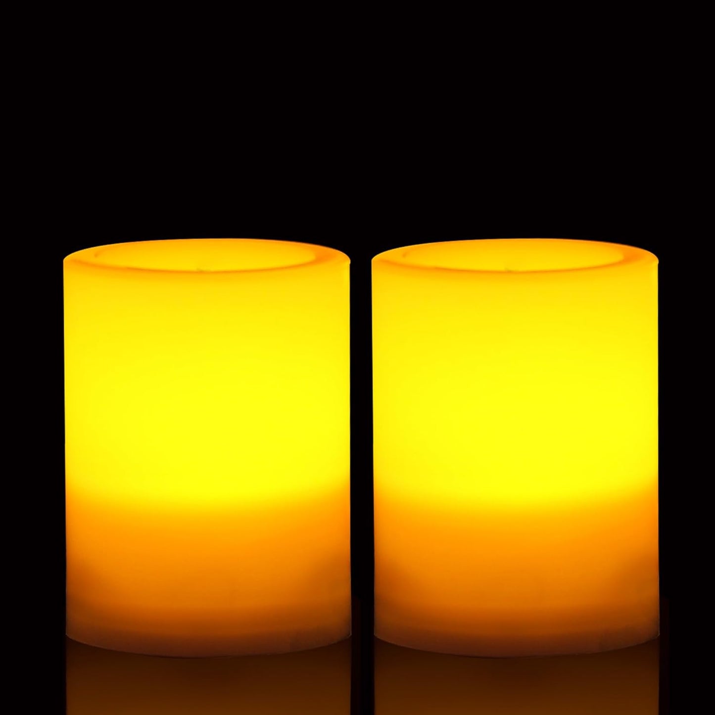 CANDLE CHOICE Waterproof Outdoor Battery Operated Flameless Candles with Remote Timer Plastic Flickering Fake Electric LED Pillars for Lantern Garden Wedding Christmas Decorations 3x4 Inches 3 PCS