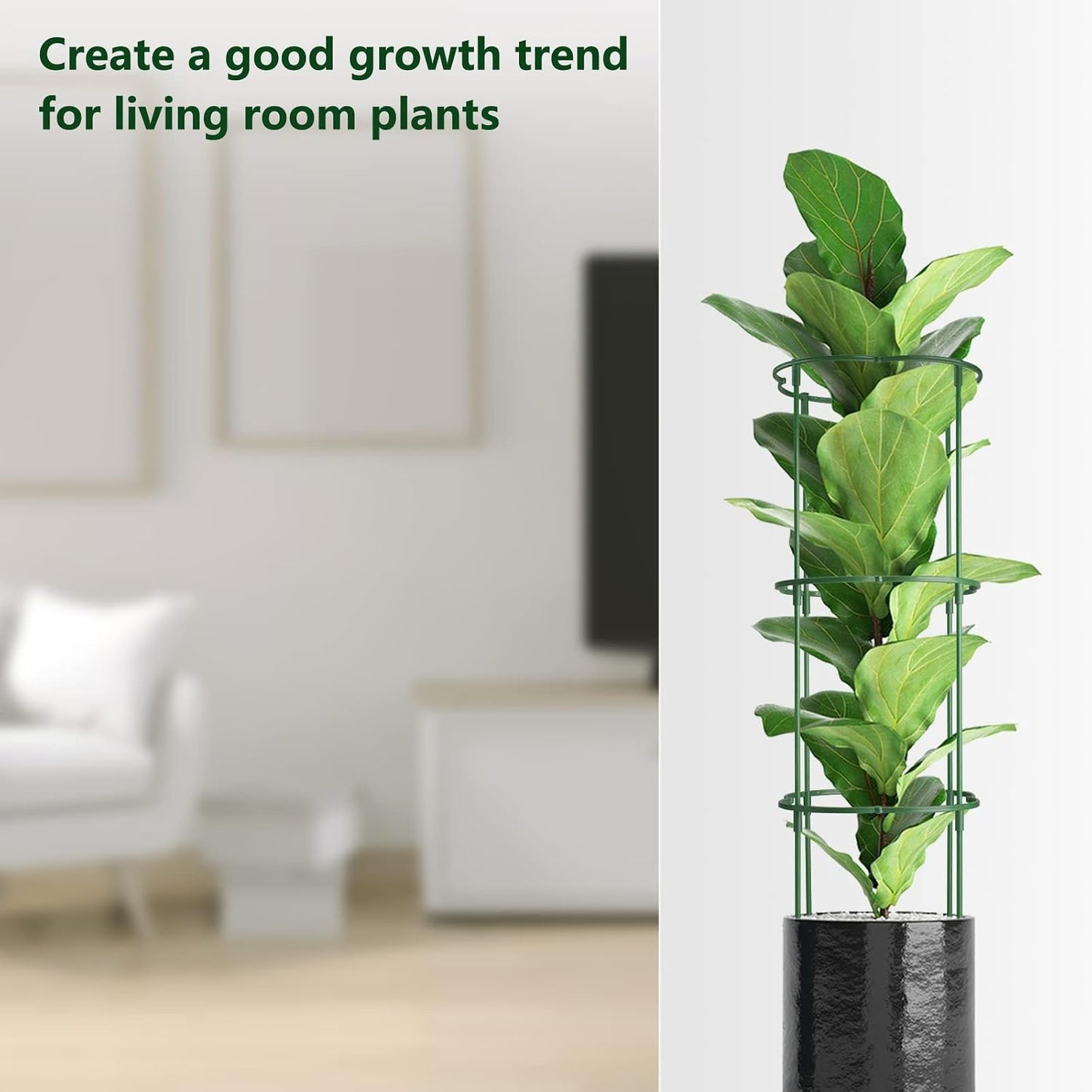 14Pcs Plant Support Stake Half Round Plant Support Ring Garden Flower Support for Tomato, Hydrangea, Indoor Plants, 6.3" Wide X 10.3" High