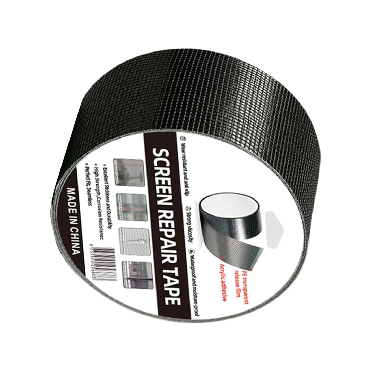 Window Mesh Screen Repair | Self-Adhesive Flexible Patch Tape | Window Screen Replacement Kit | for Patio Porch RV Balcony Tent Camper Apartment