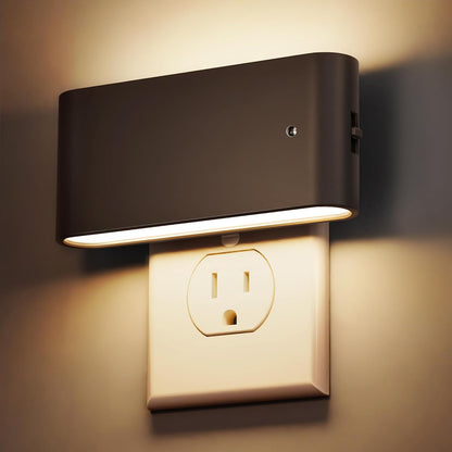 Briignite Motion Sensor Night Light, 2 Pack Motion Activation Night Lights Plug into Wall, Auto On Off, 0-100LM Dimmable Night Light Plug in, 3000K Warm White LED Nightlight for Kids Bedroom Hallway