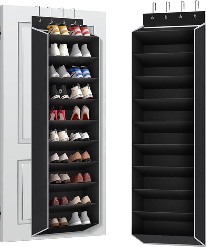 REGELETO 28 Large Pocket Over the Door Shoe Organzier, Hanging Shoe Rack for Door Large Capacity Shoe Organizer Holder with 4 Metal Hooks.
