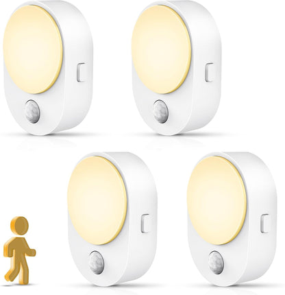 L LOHAS LED Motion Sensor Night Light,[2-PACK] Night Lights Plug into Wall,Motion Sensor and Dusk to Dawn Sensor,3000K Soft White,30/60/100lm Brightness Dimmable,Nightlight for Bathroom Hallway
