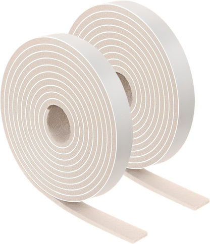 Furnigear Felt Strips with Adhesive Backing Heavy Duty Cuttable Felt Tape Roll Furniture Pads for Chair Legs - Protecting Hardwood Floors, Chair Wall Protector (Black, 80 x 0.5 x 0.14 Inch)