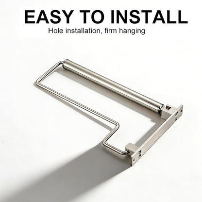 NEWRAIN Folding Wall Mounted Clothes Hanger Rack Clothes Hook Solid Brass with Swing Arm Holder Clothing Hanging System Closet Storage Organizer Heavy Duty Drying Rack Wall Mount,Brushed Gold