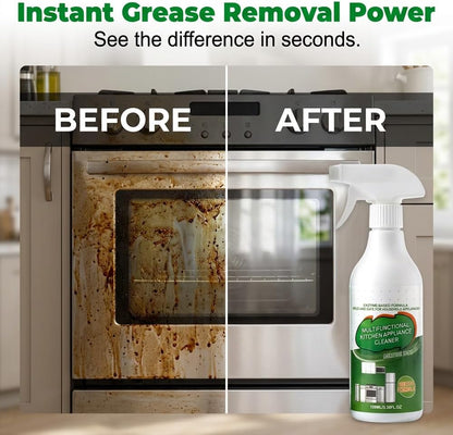 Kitchen Cleaner Spray, Heavy Duty Oil Stain Remover, Multi-Purpose Household Cleaner for Cooktop, Oven, Stove, Range Hood, Fast Grease Cleaning, 100ml/3.38 Fl.Oz (1)