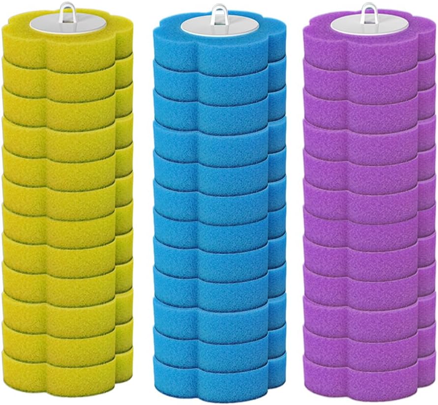 Disposable Toilet Cleaning System: Toilet Brush & Holder Kit with 18PCS Pre-Soaked Cleaner Wall-Mount Scrubbing Toilet Brush Bathroom Cleaning Kit (36-Pack Lavender Brush Head)