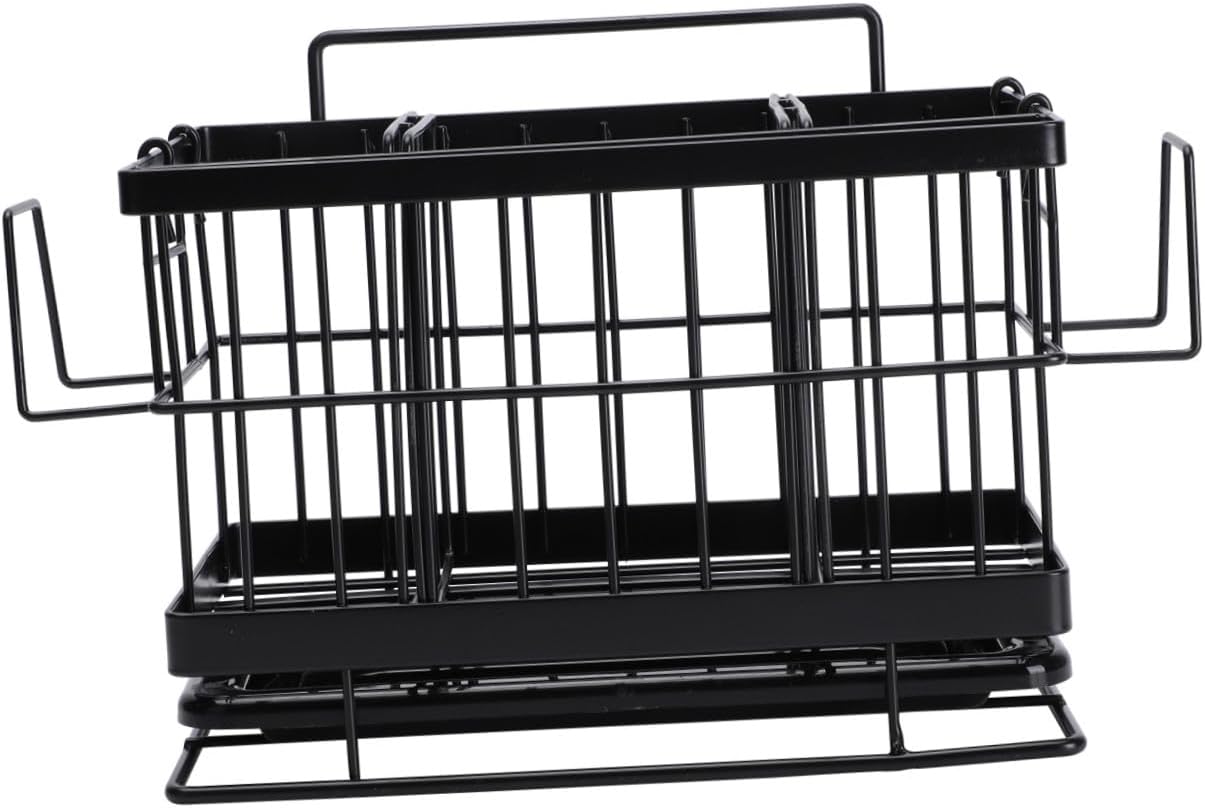 1pc Wall-mounted Adjustable Stainless Steel Sponge Drain Rack for Kitchen Sink Dust Cloth Storage Basket Neat Organizer for Cleaning Tools and Utensils