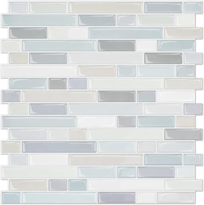 STICKGOO Peel and Stick Backsplash - 10 Sheets of 12”×12” - 3D Self Adhesive Peel and Stick Tile Backsplash for Kitchen & Bathroom