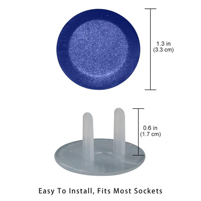 Pure Blue Color Outlet Covers Baby Proofing - Plug Covers for Electrical Outlets, Child Proof Socket Covers, Baby Safety Products for Home, Office