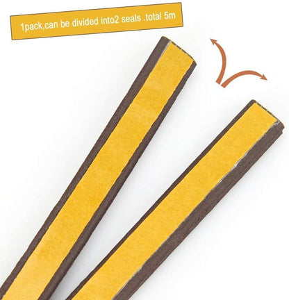 CloudBuyer Door Weather Stripping, Soundproof Insulation Seal Strip for Windows with Self-Adhesive Protection (White, 33Ft)