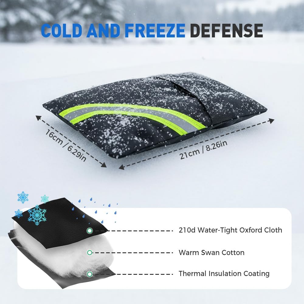 2 Pcs Outdoor Faucet Covers for Winter, 2026 Upgraded Outside Faucet Cover Freeze Protection, 6.7'' x 8.2'' Insulated Spigot Cover Waterproof Hose Bib Covers for Garden Yard
