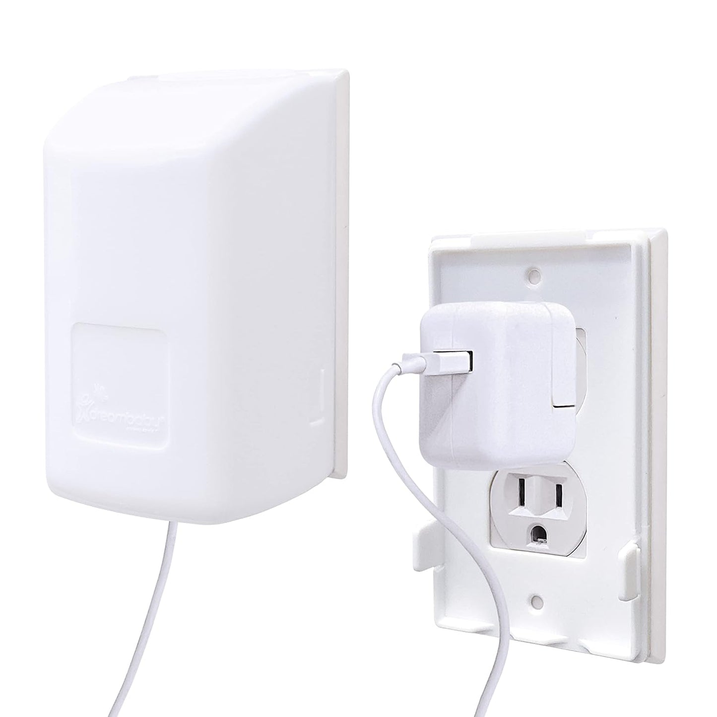 Dreambaby Dual Fit Outlet Cover Box - Baby Safety Outlet Cover for Standard & Decora Plugs - Child Proof Electrical Outlet Plugs - Essential Plug Cover for Baby Proofing - 2 Pack