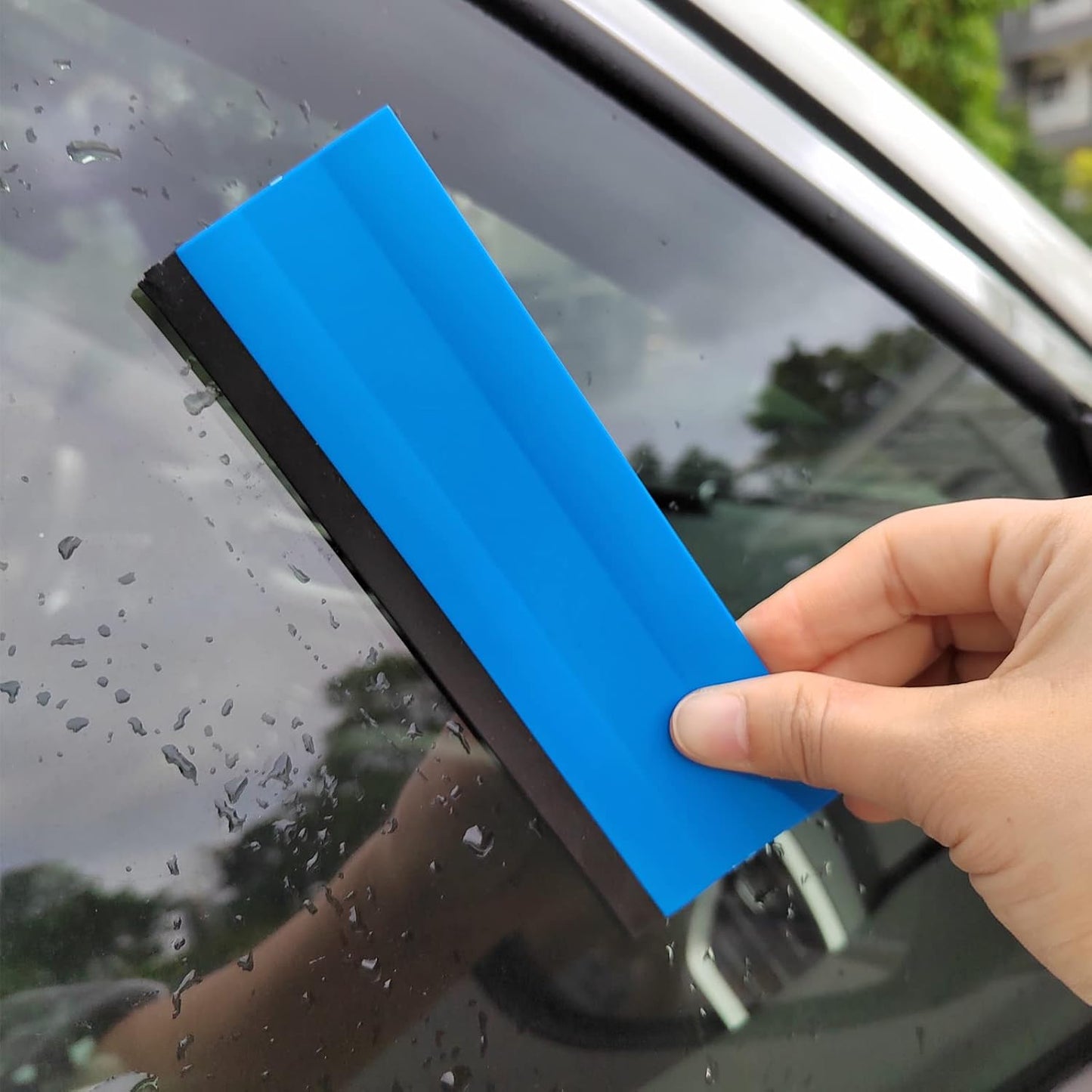 FOSHIO 6 Inch Rubber Squeegee for Kitchens, Glass, Shower and Car Windows, Pack of 3 (White)