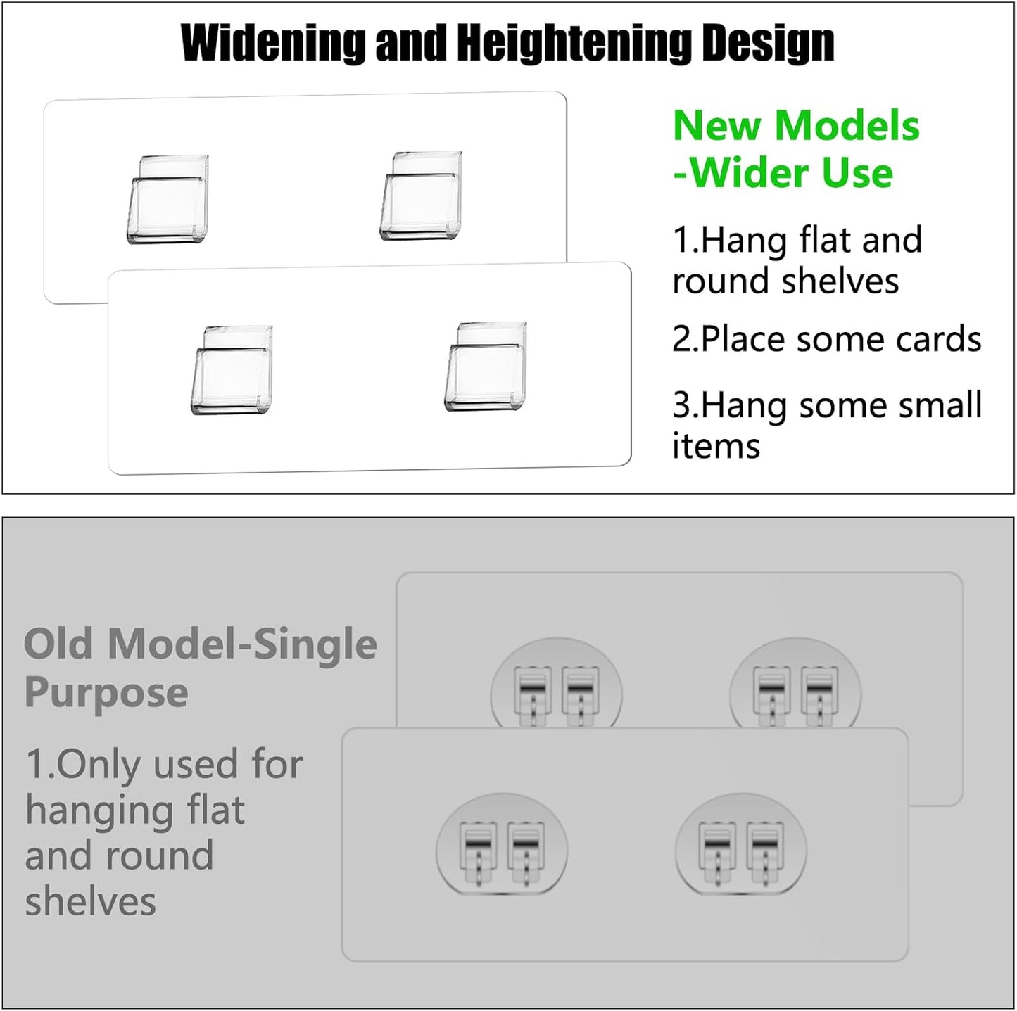 6 Pack Shower Caddy Adhesive Hooks Replacement Adhesive Hooks Sticker No Drilling Strong Sticker Wall Hooks for Bathroom/Kitchen / Office Corner Shelf basket Soap Dish,2 Double Hook and 4 Single Hook