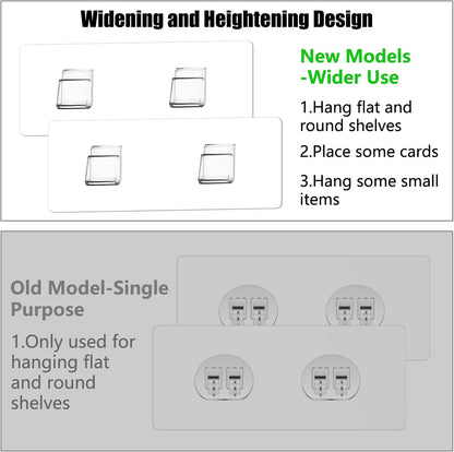 6 Pack Shower Caddy Adhesive Hooks Replacement Adhesive Hooks Sticker No Drilling Strong Sticker Wall Hooks for Bathroom/Kitchen / Office Corner Shelf basket Soap Dish,2 Double Hook and 4 Single Hook