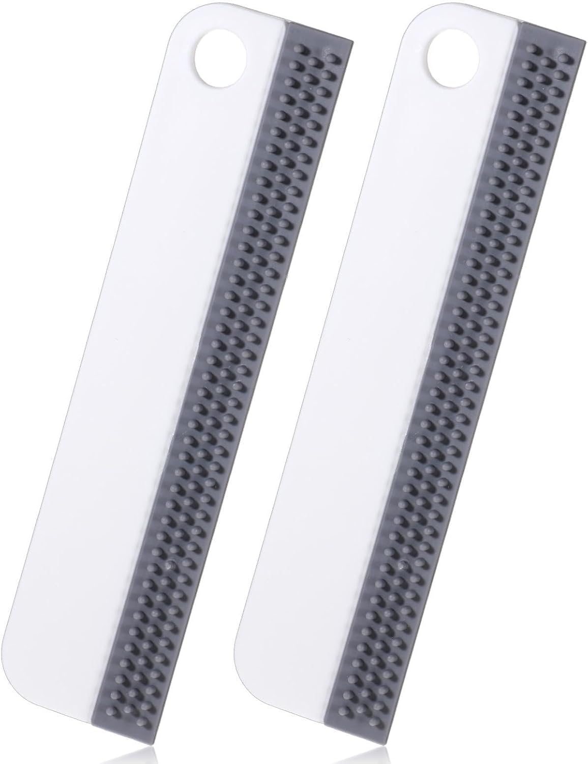 2 PCS All-Purpose Small Rubber Squeegee, Soft Silicone Mini Squeegee for Shower Glass, Kitchen Sink Squeegee for Kitchen Countertops, Mirror, Bathroom, Glass, Car Windshield