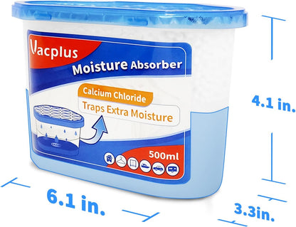 Vacplus Moisture Absorbers, 10.5 Oz Humidity Absorber Boxes Attracts Extra Moisture from Your Bathroom, Closet, Kitchen & Study, Dehumidifier, Odor Eliminator for Closet (Fragrance Free), 12 Packs