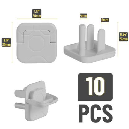 Bates Outlet Covers - Baby Proofing, 10 Pack, 3 Prongs, Child Proof