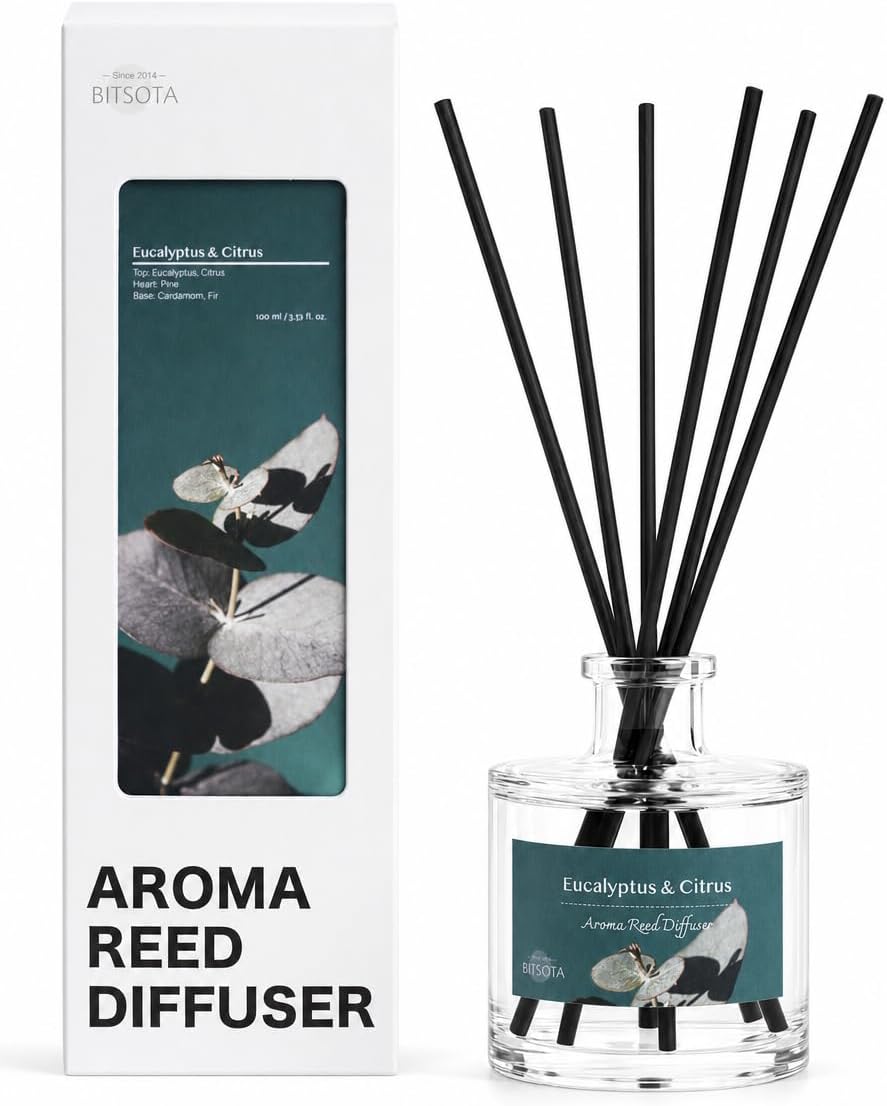 Reed Diffuser Set, Lavender & Rose 3.52 oz (100ml) Scented Diffuser with Sticks Home Fragrance Reed Diffuser for Bathroom Shelf Decor, Ideal Gift for Woman