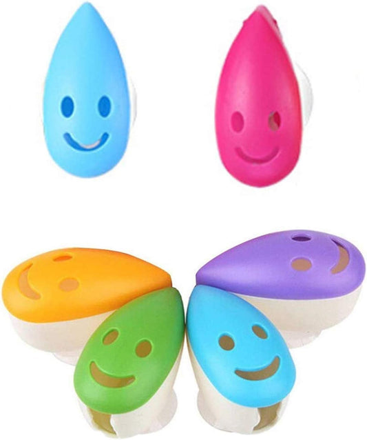 VADOO 6Pcs Toothbrush Head Cover Cap Suction Cup Toothbrush Case Portable Toothbrush Protector Holder (Random Color)