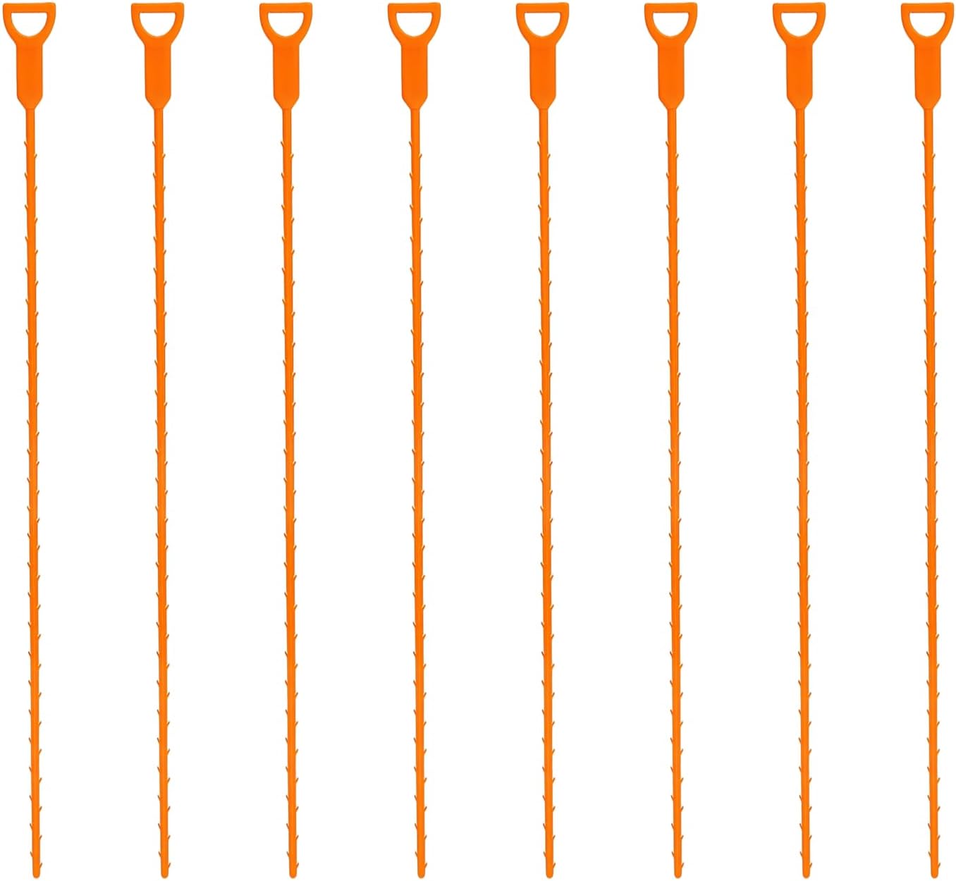 8 Pack 25 Inch Drain Snake Clog Remover Tool,Hair Cleaner for Shower, Kitchen Sink, Bathtub and Bathroom, Flexible Plastic Drain Auger Cleaning Tool