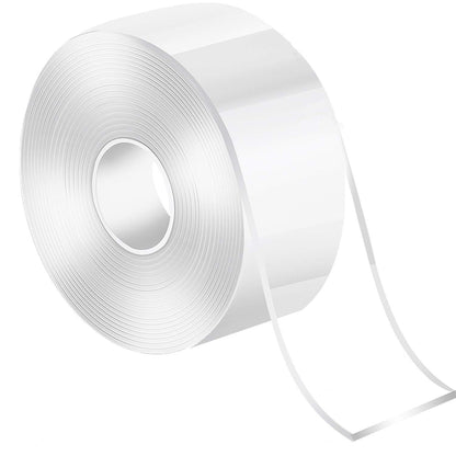 Double Sided Tape Heavy Duty, 3M Mounting Tape, Traceless Reusable Clear Adhesive Nano Tape, Washable Removable Strong Sticky Gel Grip Tape for Home Wall Photos Posters Fix Carpet Mats