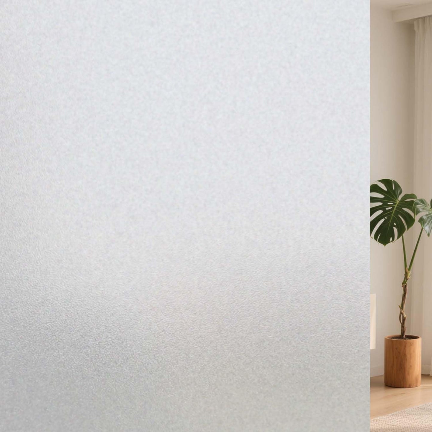 Frosted Window Film, Removable Glass Door Privacy Film, Suitable for Bathrooms, Offices, Static Cling Decorative Film, Reusable Window Stickers (Pure, 17.5X78.7 Inch)