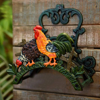 Sungmor Heavy Duty Cast Iron Garden Hose Holder | Water Hose Hanger Wall Mounted | Decorative Indoor Outdoor Hose Rack Reel | 50FT 75FT 100FT Water Hose Bulter Storage | Lovely Frog Metal Hose Stand