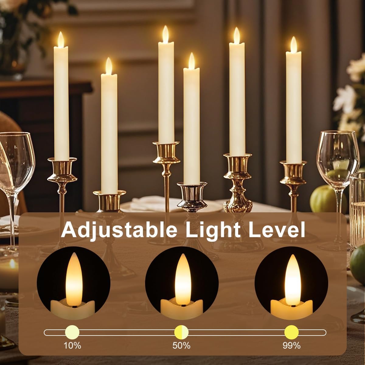 LEDHOLYT Rechargeable Flameless Glass Pillar Candles–Gifts for Women,–Set of 3, Realistic Flickering LED Light,Remote & Timer, Ideal for Living Room, Bedroom & Festival Wedding Home Party Decor