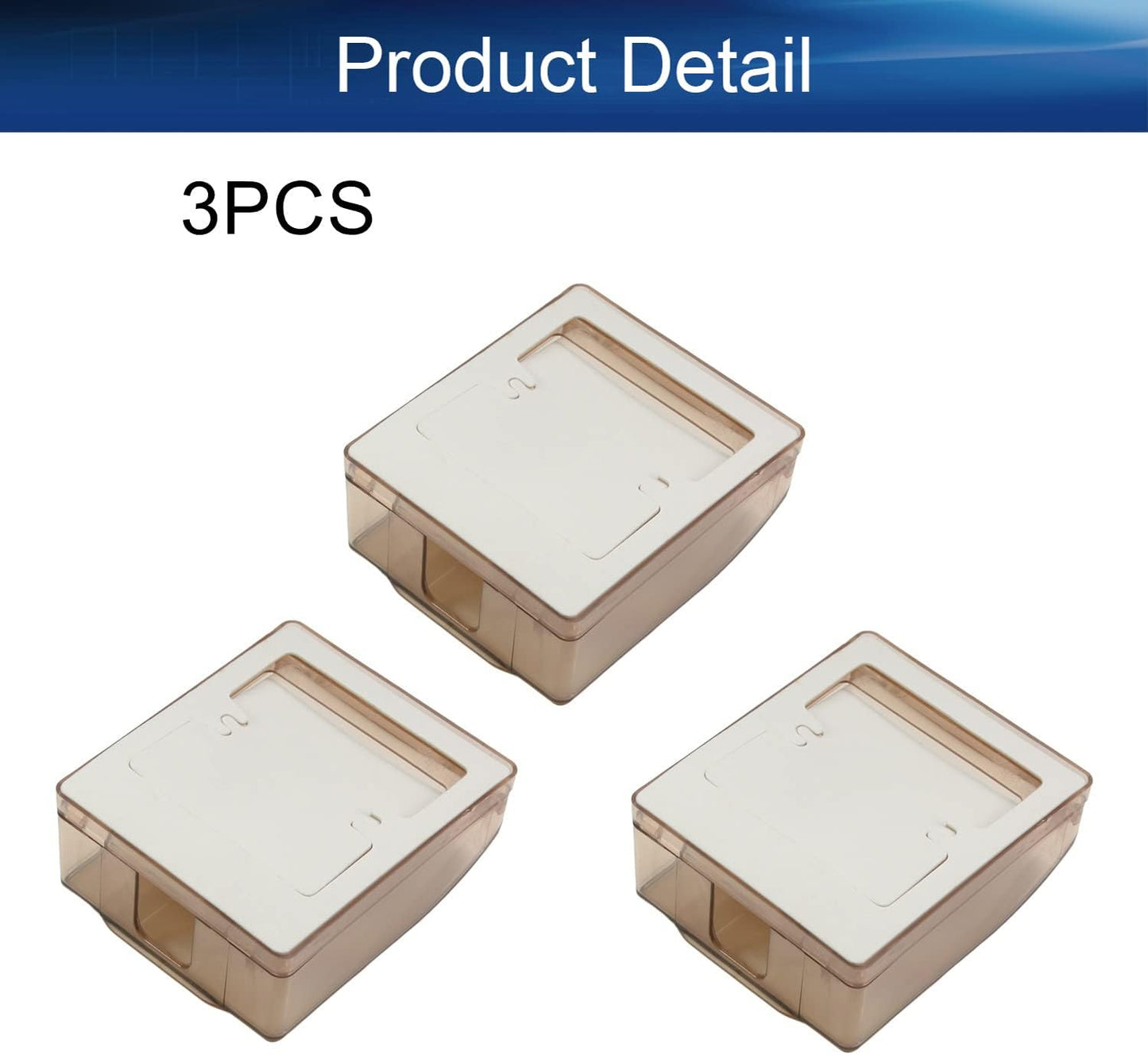 Heyiarbeit Weatherproof Cover Plug in Use Outlet Receptacle Protector 3.86"x4.33"x1.69"(LxWxH) for Retrofit Siding Construction 86 Type White 1Pcs