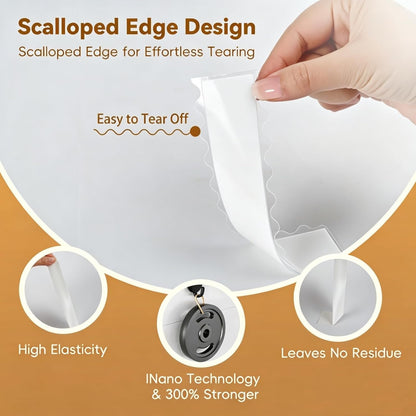 zvp Double Sided Nano Tape, Removable Heavy Duty Mounting Foam Tape, Adhesive Tape for Wall, Carpet, Poster and Picture Hanging Strips (Transparent, 1.15 * 118 in)