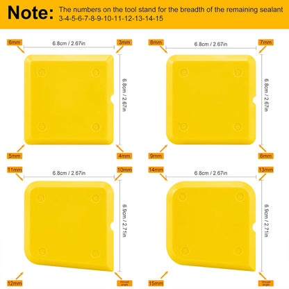 Goopreen 4 Pieces Silicone Caulking Tool Kit Sealant Caulk Finishing Tool for Washroom Kitchen Bathroom Caulk Sealant Sealing