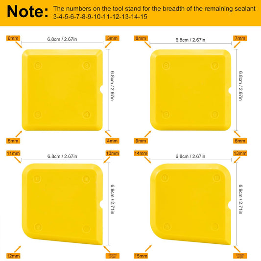 Goopreen 4 Pieces Silicone Caulking Tool Kit Sealant Caulk Finishing Tool for Washroom Kitchen Bathroom Caulk Sealant Sealing