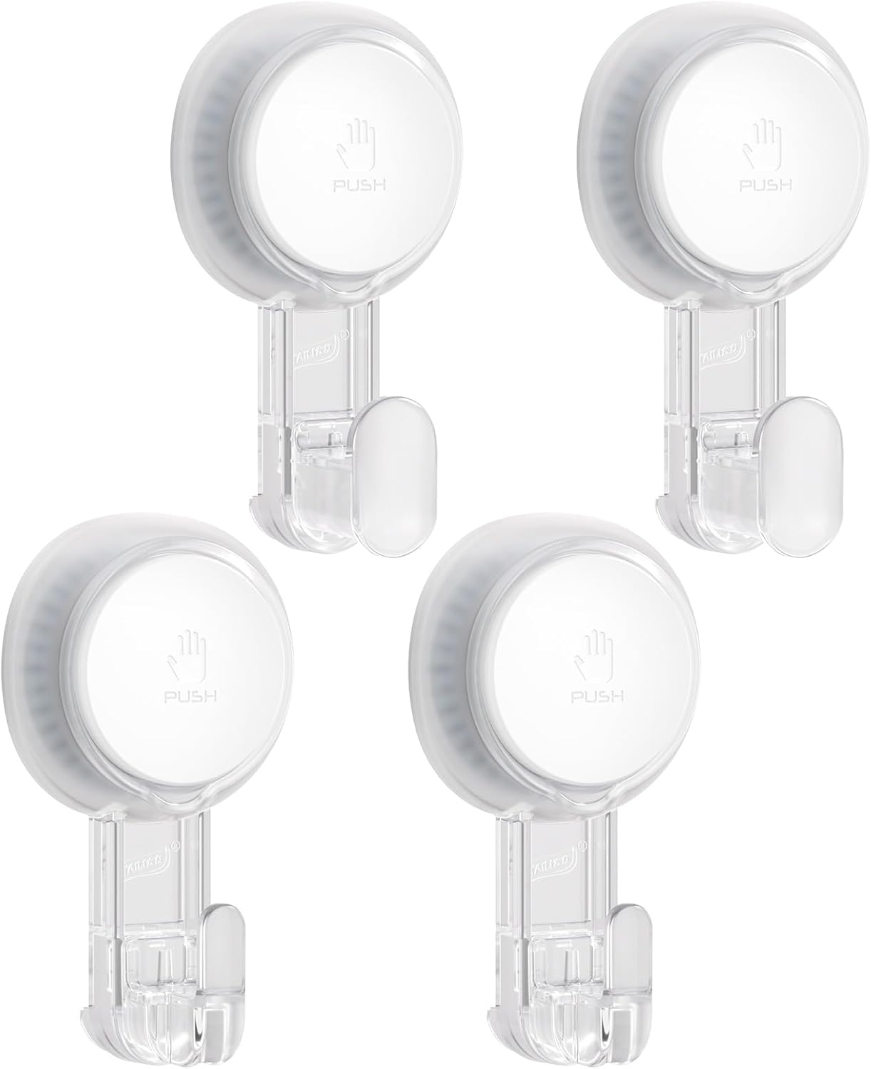 TAILI Suction Cup Razor Holder in Shower 2 Pack, Towel, Loofah, Shaver Holder for Bathroom Wall, Powerful Suction Cup Shower Hooks, Easy to Install and Reuse, White