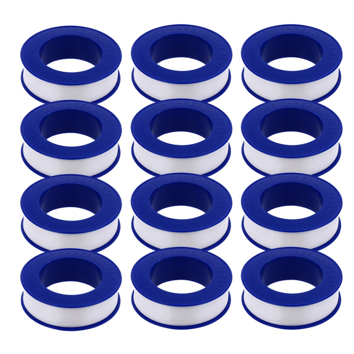PTFE Plumbers Tape High Temperature Resistant for Pipes and Pipe Joints 12 Rolls Thread Seal Tape Easy to Use for Sealing in Plumbing and Industrial Applications