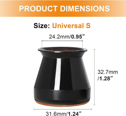 VIUME 24 Pcs Chair Leg Floor Protectors for Hardwood Floors Silicone Covers Felt Pads Furniture Leg Caps Anti-Scratch Reduce Noise Fit (1-5/16" to 2")