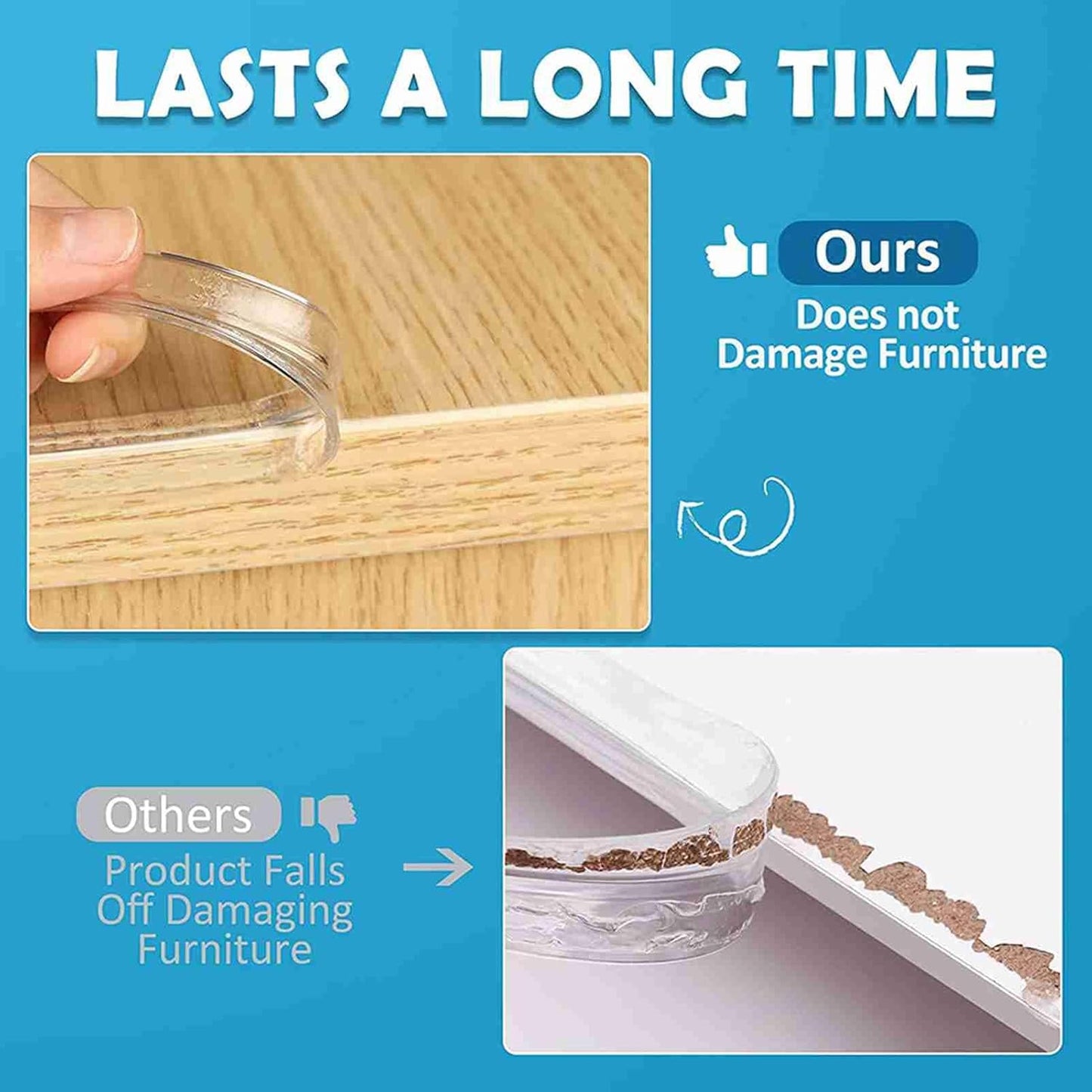 Clear Soft Edge Protector Strip, Soft PVC Baby Proofing Edge Protector with Strong Adhesive for Desk Wall Furniture Corner Safety Protection (3meter)