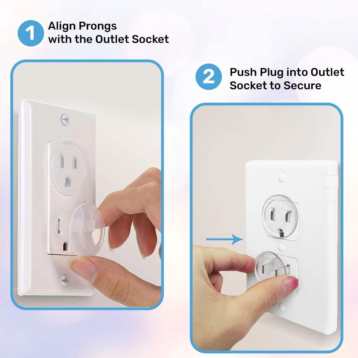 BABY PROOF ME 24 Outlet Covers Baby Proofing, Plug Covers with Removal Tool