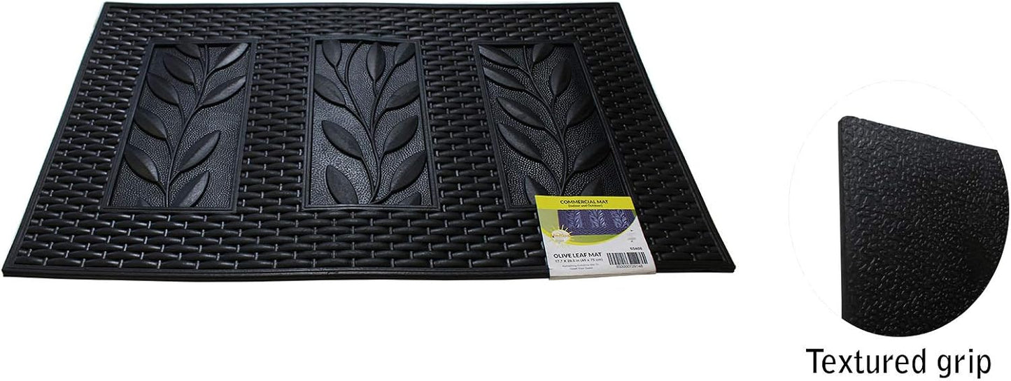 HAWK Heavy Duty Rubber Scraper Mat | Size 18" x 30" (45 x 75 cm) | 9mm Thickness | Anti Slip | Anti Fatigue | Great For Cleaning Boots & Shoes