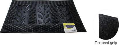 HAWK Heavy Duty Rubber Scraper Mat | Size 18" x 30" (45 x 75 cm) | 9mm Thickness | Anti Slip | Anti Fatigue | Great For Cleaning Boots & Shoes
