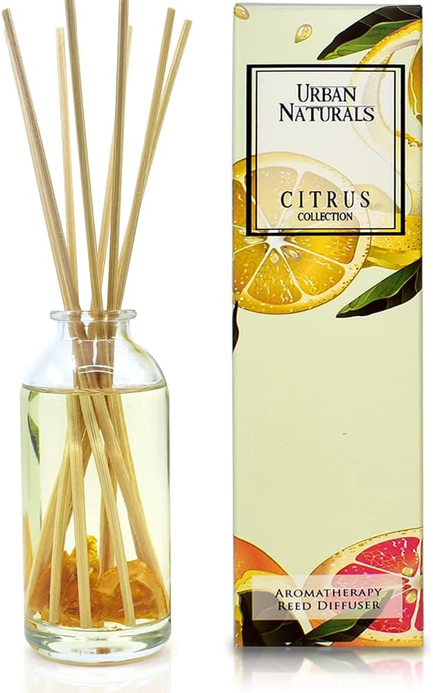 Urban Naturals Smoked Vanilla Reed Diffuser Set with Vanilla Bean, Sandalwood & Leather | Made in the USA - Colors B